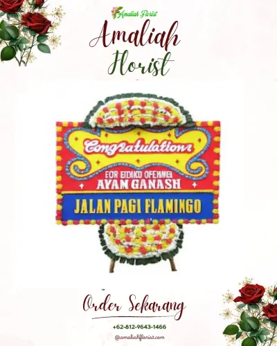 Bunga Papan Congratulation di Paal Merah